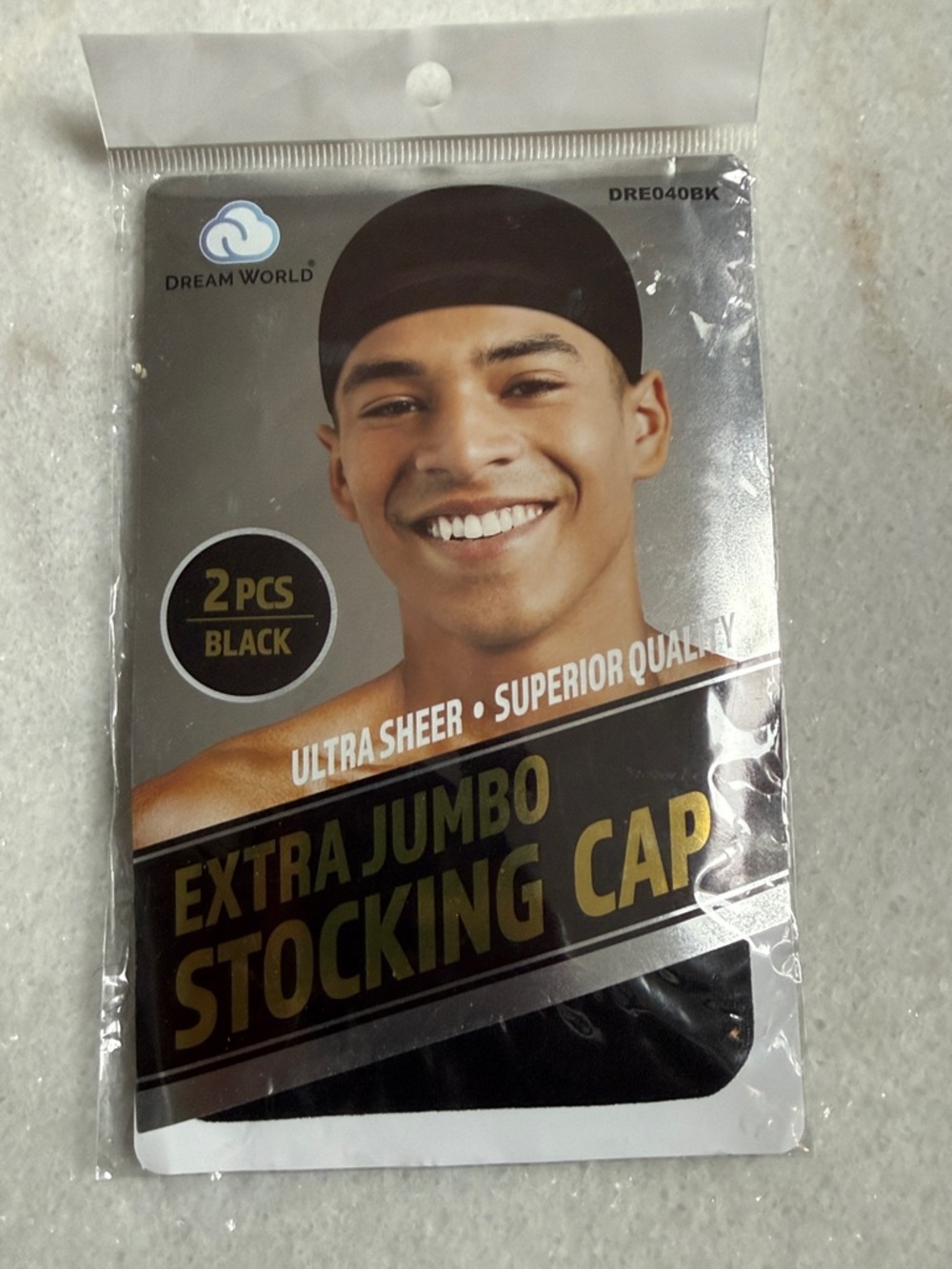 Black Extra Jumbo Stocking Cap - 2 Pack